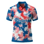 Los Angeles Dodgers Polo Shirt Custom Pixel Camo Blue Best Selling