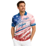 Los Angeles Dodgers Polo Shirt Custom Star Stripes Red Blue Best Selling