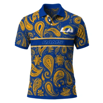 Los Angeles Rams Polo Shirt Personalized Paisley Band Blue Best Selling