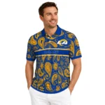 Los Angeles Rams Polo Shirt Personalized Paisley Band Blue Best Selling