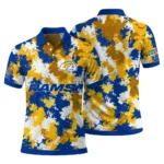 Los Angeles Rams Polo Shirt Personalized Pixel Camo Blue Best Selling