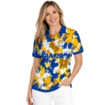Los Angeles Rams Polo Shirt Personalized Pixel Camo Blue Best Selling