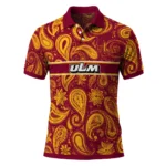 Louisiana Monroe Warhawks Polo Shirt Custom Paisley Band Red Best Selling
