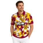 Louisiana Monroe Warhawks Polo Shirt Custom Pixel Camo Red Best Selling