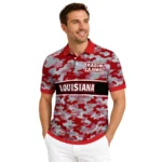 Louisiana Ragin Cajuns Polo Shirt Custom Camo Band Red Best Selling