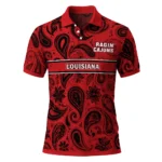 Louisiana Ragin Cajuns Polo Shirt Custom Paisley Band Red Best Selling