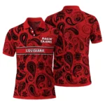 Louisiana Ragin Cajuns Polo Shirt Custom Paisley Band Red Best Selling