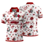 Louisville Cardinals Polo Shirt Customized Floral Pinstripe Red White Best Selling