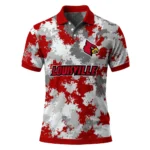 Louisville Cardinals Polo Shirt Customized Pixel Camo Red Best Selling