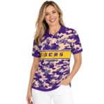 Lsu Tigers Polo Shirt Personalized Camo Band Purple Best Selling