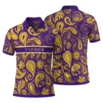 Lsu Tigers Polo Shirt Personalized Paisley Band Purple Best Selling