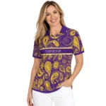 Lsu Tigers Polo Shirt Personalized Paisley Band Purple Best Selling