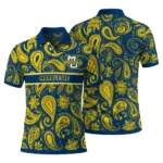 Marquette Golden Eagles Polo Shirt Personalized Paisley Band Blue Best Selling