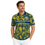 Marquette Golden Eagles Polo Shirt Personalized Paisley Band Blue Best Selling
