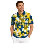 Marquette Golden Eagles Polo Shirt Personalized Pixel Camo Blue Best Selling