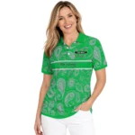 Marshall Thundering Herd Polo Shirt Custom Paisley Band Green Best Selling