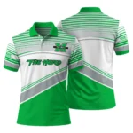 Marshall Thundering Herd Polo Shirt Custom Slanted Stripes Green White Best Selling
