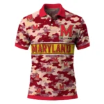 Maryland Terrapins Polo Shirt Customized Camo Band Red Best Selling