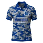 Memphis Tigers Polo Shirt Custom Camo Band Blue Best Selling