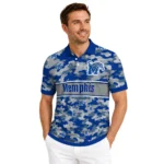 Memphis Tigers Polo Shirt Custom Camo Band Blue Best Selling
