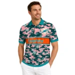 Miami Dolphins Polo Shirt Custom Camo Band Aqua Best Selling