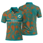Miami Dolphins Polo Shirt Custom Paisley Band Aqua Best Selling
