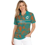 Miami Dolphins Polo Shirt Custom Paisley Band Aqua Best Selling