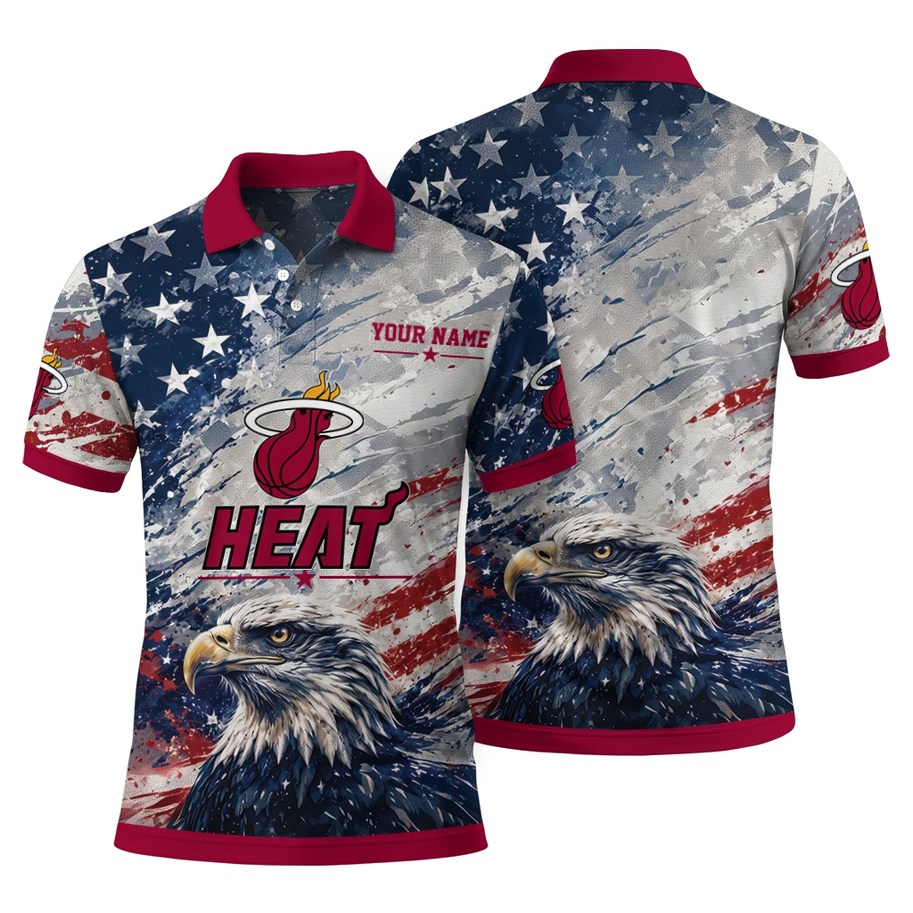 miami-heat-polo-shirt-personalized-star-brushstrokes-red-blue-fashion-forward.webp