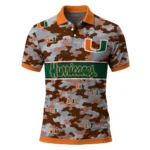 Miami Hurricanes Polo Shirt Customized Camo Band Orange Best Selling