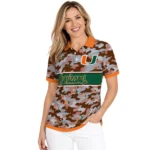Miami Hurricanes Polo Shirt Customized Camo Band Orange Best Selling
