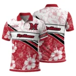 Miami Redhawks Polo Shirt Customized Floral Angles Red White Best Selling