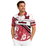 Miami Redhawks Polo Shirt Customized Floral Angles Red White Best Selling