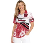 Miami Redhawks Polo Shirt Customized Floral Angles Red White Best Selling