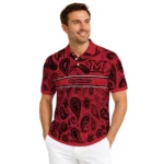 Miami Redhawks Polo Shirt Customized Paisley Band Red Best Selling