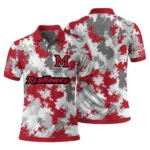 Miami Redhawks Polo Shirt Customized Pixel Camo Red Best Selling