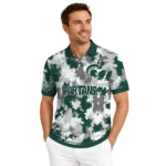 Michigan State Spartans Polo Shirt Personalized Pixel Camo Green Best Selling