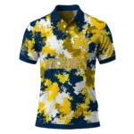 Michigan Wolverines Polo Shirt Custom Pixel Camo Blue Best Selling