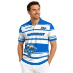 Middle Tennessee Blue Raiders Polo Shirt Custom Horizontal Blocks Blue Best Selling