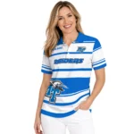 Middle Tennessee Blue Raiders Polo Shirt Custom Horizontal Blocks Blue Best Selling
