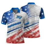 Middle Tennessee Blue Raiders Polo Shirt Custom Star Stripes Red Blue Best Selling