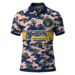 Milwaukee Brewers Polo Shirt Personalized Camo Band Navy Blue Best Selling