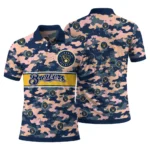 Milwaukee Brewers Polo Shirt Personalized Camo Band Navy Blue Best Selling