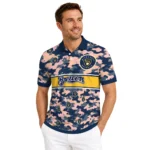 Milwaukee Brewers Polo Shirt Personalized Camo Band Navy Blue Best Selling