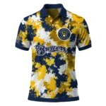 Milwaukee Brewers Polo Shirt Personalized Pixel Camo Navy Blue Best Selling