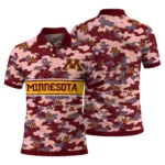 Minnesota Golden Gophers Polo Shirt Customized Camo Band Maroon Best Selling