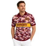 Minnesota Golden Gophers Polo Shirt Customized Camo Band Maroon Best Selling