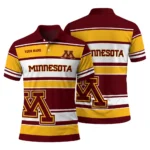 Minnesota Golden Gophers Polo Shirt Customized Horizontal Blocks Maroon Best Selling
