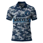Minnesota Timberwolves Polo Shirt - Customized Camo Band Midnight Blue