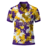 Minnesota Vikings Polo Shirt Customized Pixel Camo Purple Best Selling