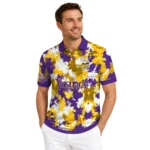 Minnesota Vikings Polo Shirt Customized Pixel Camo Purple Best Selling